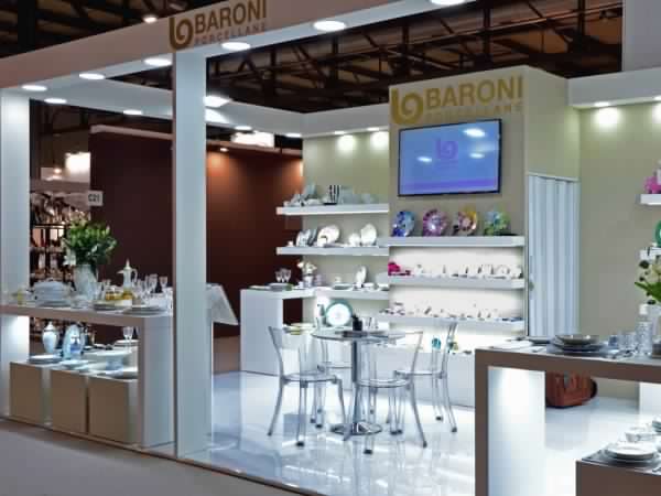 Stand Baroni Porcellane — HOMI 2020 — allestimento fieristico PSG